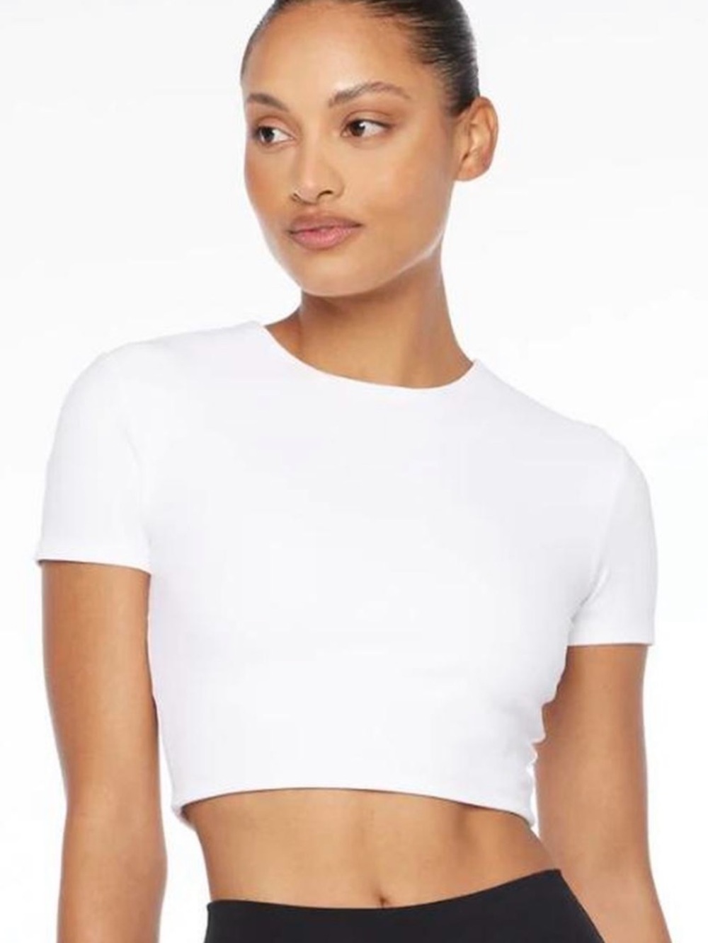 Crop Shop Boutique CSB Freedom cropped tee in white